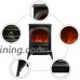 Harper & Bright Designs Electric Fireplace Stove Heater Portable Fireplace (black) - B077K12NJ2